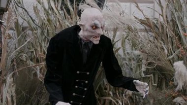 Hayaletli bir şekilde canlı gibi görünen bir yaratık ürkütücü bir açık hava sahnesine yerleştirilmiş. Bu da onu Cadılar Bayramı dekorasyonu için ideal bir seçim yapıyor.