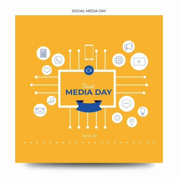 stock image Social Media Day Template design 