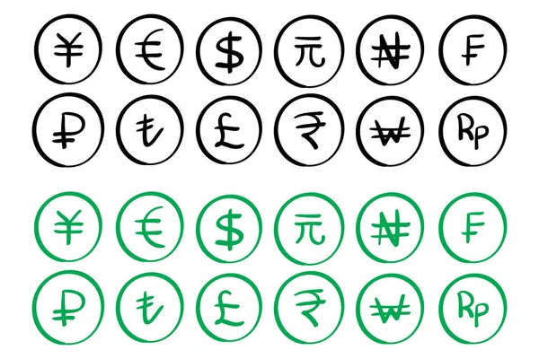 Návrh Ikon Měny — Stock fotografie