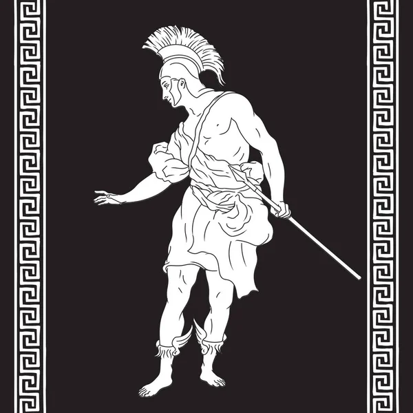 Yunan Tanrısı Çizim Deseni Tasarımı — Stok fotoğraf