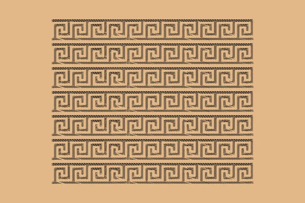 Griechisches Muster Geometrisches Altes Ornament Mit Schlüsselelement Abstrakte Blaue Und — Stockfoto