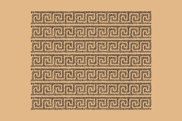 Griechisches Muster Geometrisches Altes Ornament Mit Schlüsselelement Abstrakte Blaue Und — Stockfoto