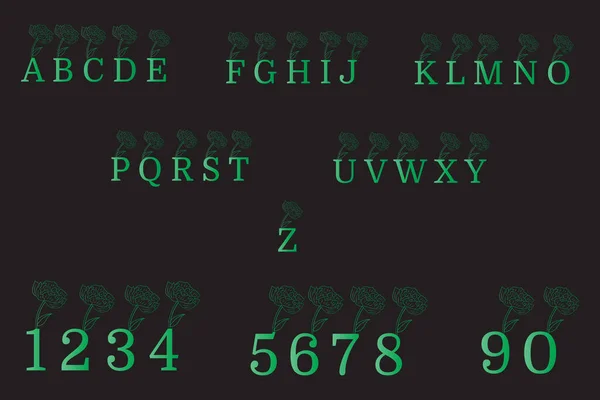 Alfabeto Verde Feito Árvores Folhas Cartas Sazonais Verão — Fotografia de Stock