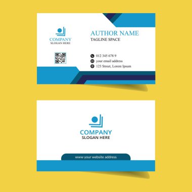 Business card for social media and printed media. clipart