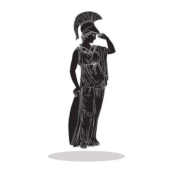 Ókori Görög Isten Harcos Illusztráció Közösségi Média Tervez — Stock Fotó