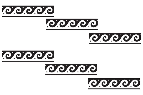 Griekse Sleutel Patroon Vierkante Frame Collectie Decoratieve Oude Meander Griekenland — Stockfoto