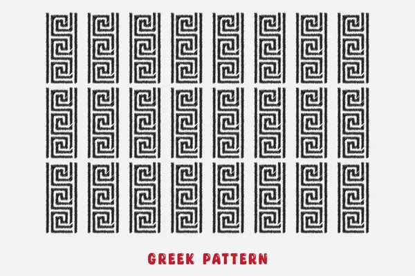Coleção Quadro Quadrado Padrão Chave Grega Meandro Antigo Decorativo Grécia — Fotografia de Stock