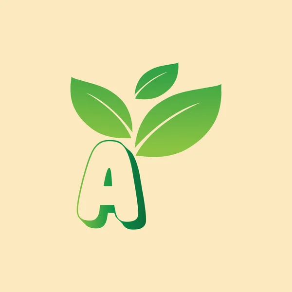Alphabets and number symbol in natural green leaves and leaf for social media template, banners, flyers, brochure, etc.