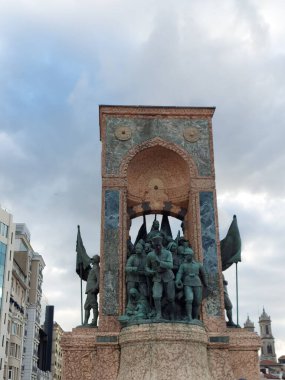 The statue of the Ottoman Empire in Taksim Square