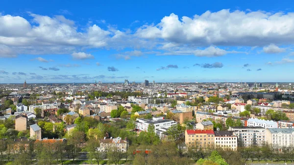 Riga Luftaufnahme Berühmten Rigas Historische Stadt Von Lettland Der Panoramischen — Stockfoto