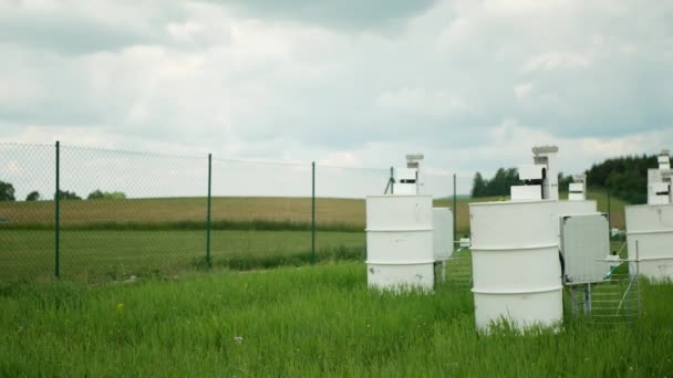 Scientific Measurement Respiration Wheat Common Agriculture Field Triticum Aestivum Soil — Stock Video