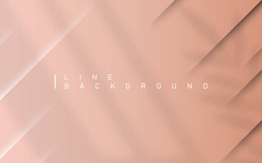 Açık pembe lüks arka plan. Yaprak kaplaması ve pencere dinamik gölgesi olan soyut arkaplan çizgisi. Vektör illüstrasyonu.