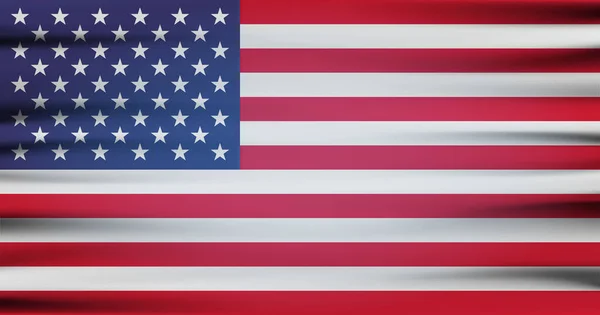 Εθνική Σημαία Των Ηνωμένων Πολιτειών Της Αμερικής Διανυσματική Επίπεδη Απεικόνιση — Διανυσματικό Αρχείο
