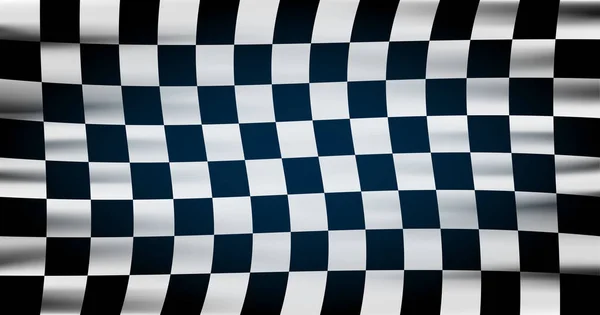 Checkered Flag Car Racing Rally Club Modern Illustration Realistic Checkered — Stock Vector