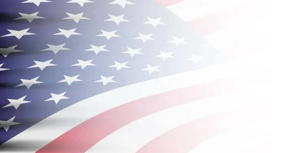 American Flag Covers White Background Modern Illustration Usa Flag Background — Stock Vector