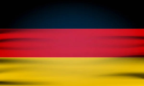 德国国旗 波浪的真丝织物上国家的象征 现实的矢量图 — 图库矢量图片