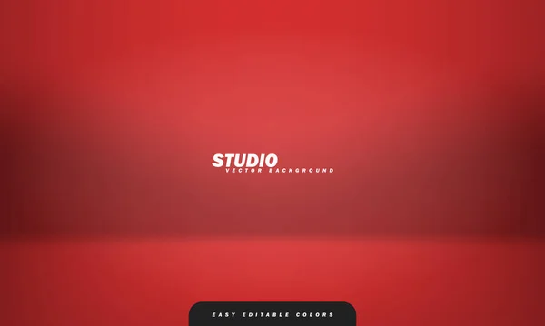 あなたの製品を表示するための背景として使用される空の赤いスタジオルームの背景 ベクトルイラスト 編集しやすい色 ストックベクター