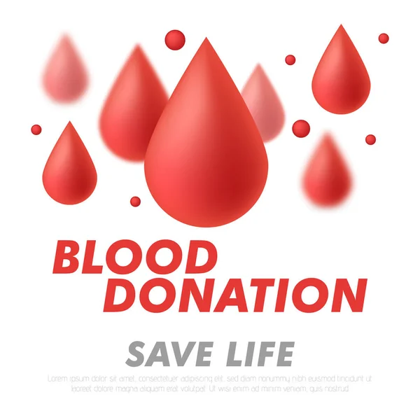Doação Sangue Lifesaving Cartaz Assistência Hospitalar Flyer Ilustração Vetorial Banner —  Vetores de Stock