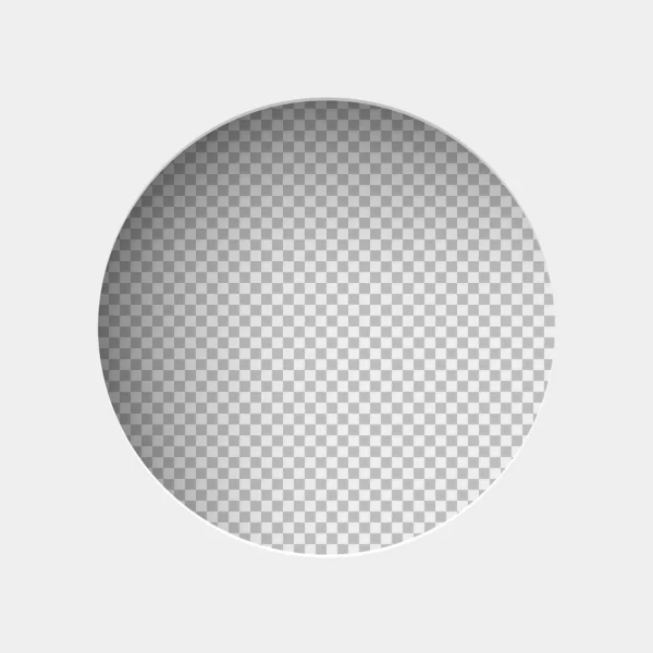 Διάνυσμα Ρεαλιστική Απεικόνιση Του Λευκού Χαρτιού Σκιά Στρογγυλό Σχήμα Τρύπα — Διανυσματικό Αρχείο
