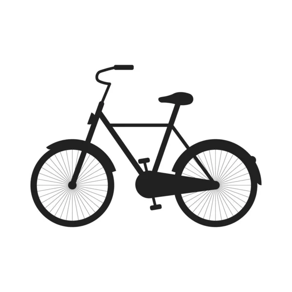 Ícone Vetor Bicicleta Isolado Fundo Branco —  Vetores de Stock