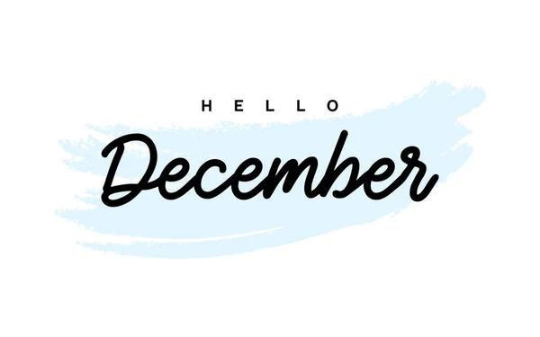Γεια Σας Χειμερινή Κάρτα Δεκεμβρίου Σύγχρονη Διανυσματική Καλλιγραφία Θετικό Απόσπασμα — Διανυσματικό Αρχείο