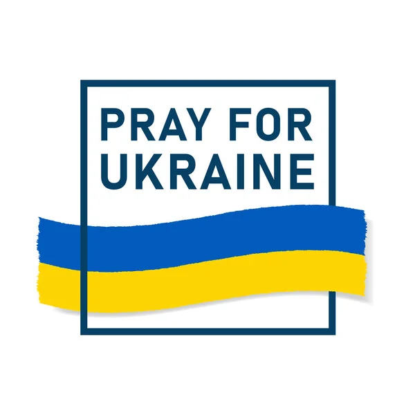 stock vector Pray for Ukraine concept illustration with national flag. Ukrainian flag praying concept vector illustration. Pray For peace Stop the war against Ukraine.