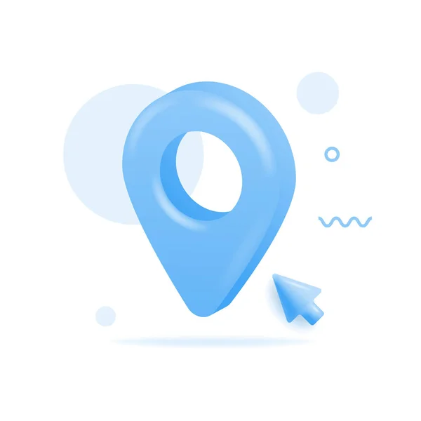 Localización Realista Mapa Pin Gps Puntero Marcadores Vector Ilustración Para — Vector de stock