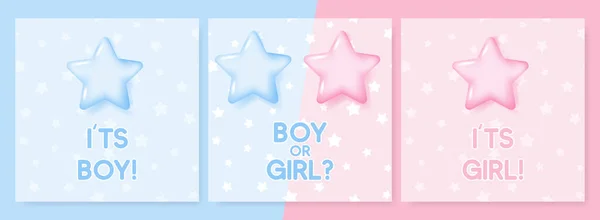 Baby Shower Stickers Its Boy Card Its Girl Card Boy Royalty Free Stock Illustrations