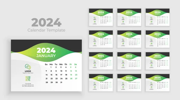 Calendrier de bureau 2024, Modèles d'impression Y compris : calendrier et  2023 - Envato Elements