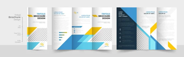 Abstrakte Business Dreifach Broschüre Design Vektor Moderne Kreative Und Professionelle — Stockvektor