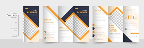 Business Dreifach Broschüre Vorlage Modernes Kreatives Und Professionelles Dreifach Broschüren — Stockvektor