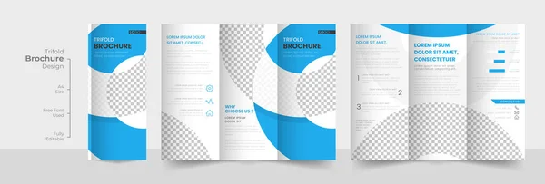 Business Dreifach Broschüre Vorlage Moderne Kreative Und Professionelle Dreifach Broschüre — Stockvektor