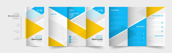 Moderne Business Dreifach Broschüre Design Vorlage Professionelle Business Dreifach Flyer — Stockvektor