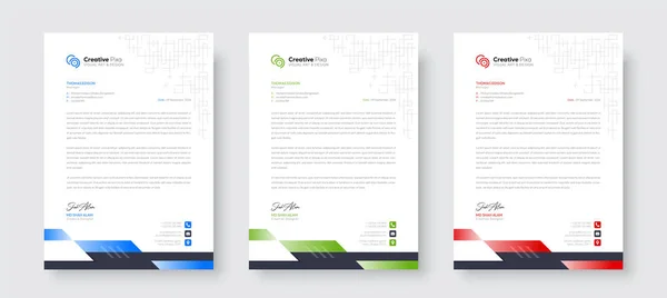 Minimale Kreative Professionelle Newsletter Unternehmen Moderne Business Vorschlag Briefkopf Design — Stockvektor