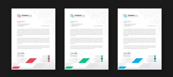Minimale Kreative Professionelle Newsletter Unternehmen Modernes Business Vorschlag Briefkopf Design — Stockvektor
