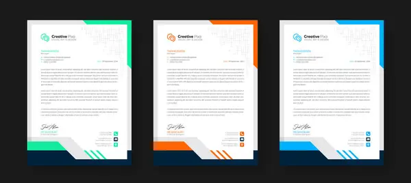 Minimal Creative Professional Newsletter Corporate Modern Business Proposal Letterhead Design — Stock Vector