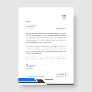 Profesyonel şirket modern antetli tasarım, yaratıcı modern baş tasarım şablonu