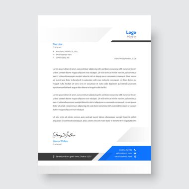 Temiz ve profesyonel şirket modern antetli tasarım, yaratıcı modern baş tasarım şablonu