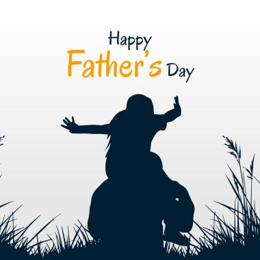 Babalar günü vektör silueti çizimin kutlu olsun.