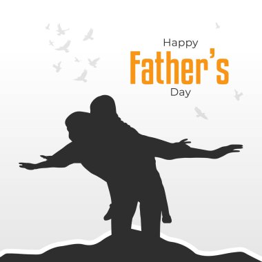 Babalar günü vektör silueti çizimin kutlu olsun.