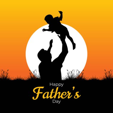 Babalar günü vektör silueti çizimin kutlu olsun.