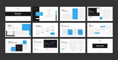 Ticari Powerpoint sunumu tasarım şablonunu slaytlar. Yaratıcı iş dünyası PowerPoint sunumu şablonu slaytlar.