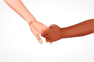 Baba ve kızı el ele tutuşuyorlar. Babalar günü kartı