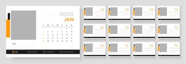 Takvim tasarımı 2026, 2026 Ofis Takvimi Şablonu