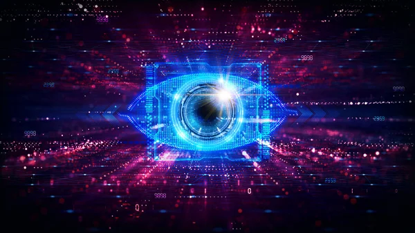 Computer Vision Field Artificial Intelligence Enables Computers Extract Meaningful Information — Stock Photo, Image