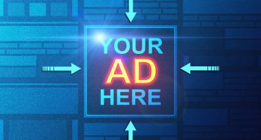 Your Ad Here - Ad Inventory on Digital Property - Conceptual Illustration clipart