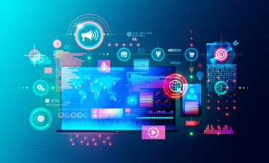 Demand Side Platform for Automated Ad Buying - DSP - Software that Enables Advertisers to Buy Ads with the Help of Automation - Marketing Automation - Conceptual Illustration