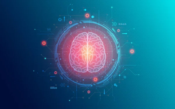 神経科学と神経調節 人間の脳を理解し 神経機能を改善するための新技術 神経科学における破壊的イノベーション 概念図 — ストック写真