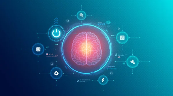 Neurotechnology Computational Neuroscience Emberi Idegrendszer Tanulmányozására Befolyásolására Használt Technológiák Fogalmi — Stock Fotó
