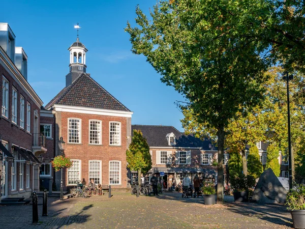Ootmarsum Países Bajos Oct 2021 Kerkplein Ootmarsum Con Antiguo Ayuntamiento — Foto de Stock